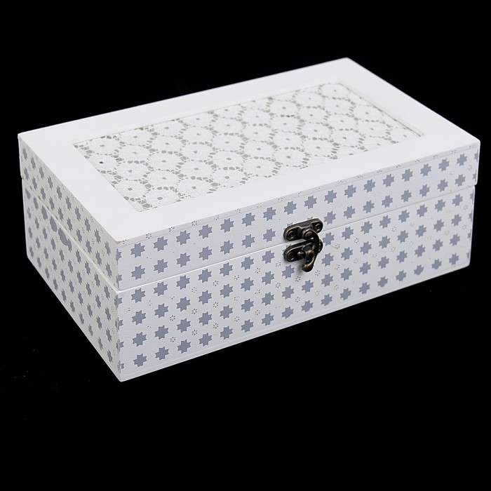 Шкатулка дерево "Кружева" 7,8х22х13 см