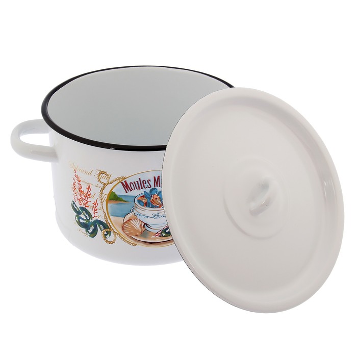 Набор кастрюль "Устрицы", 3 предмета: 2,9 л, 4,5 л, 7 л, цвет белый