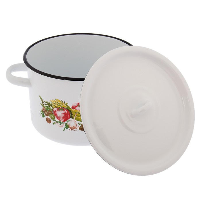 Набор кастрюль "Натюрморт", 3 предмета: 2,9 л, 4,5 л, 7 л, цвет белый