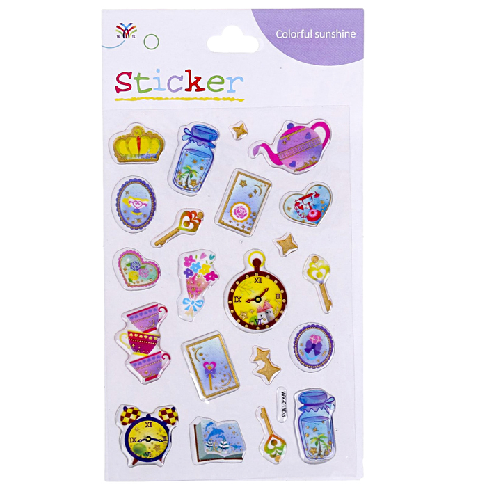 Наклейка пластик "Духи/Время для чая" МИКС 19х11 см