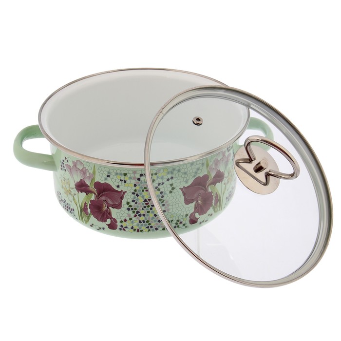 Набор кастрюль "Мозаика", 3 предмета: 2 л, 3 л, 4 л, цвеи салатовый
