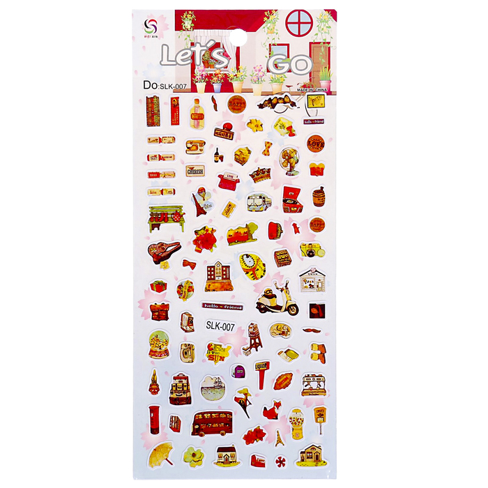 Наклейка пластик "Вперед, к приключениям"  22,5х10 см