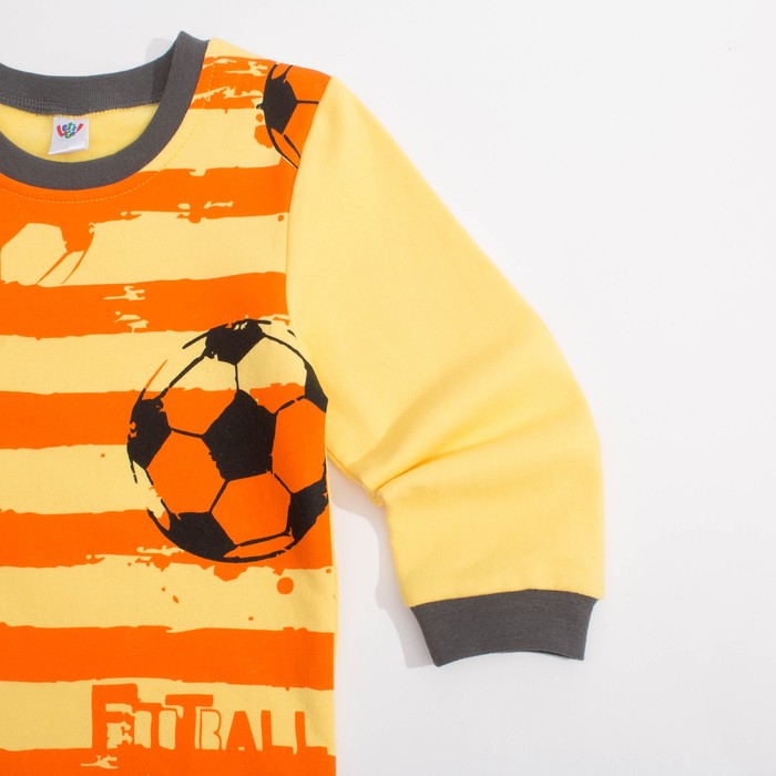 Пижама для мальчика, рост 92 см, цвет жёлтый/серый 9225_М