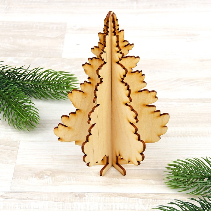 Сувенир новогодний "Ель" тройная неокрашенная