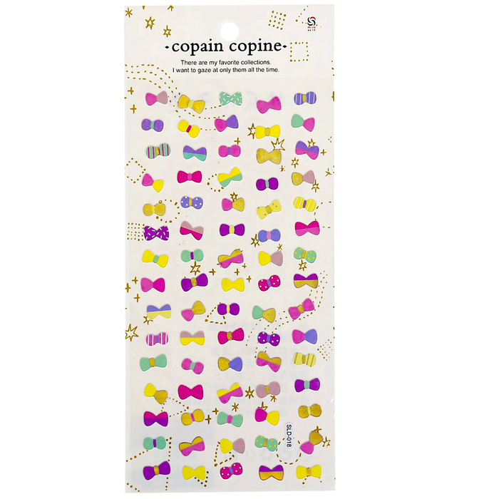 Наклейка пластик "Сердечки/Бантики" МИКС 23х10 см