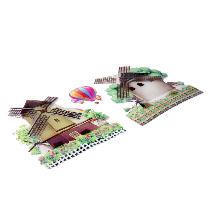 Наклейка пластик интерьерная "Мельницы" 35х50 см