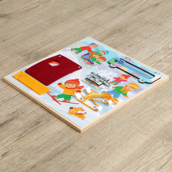 Бизиборд "Зимний городок" 25 х 25 см