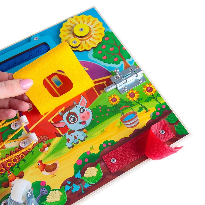 Бизиборд "Солнечная ферма" 25 х 25 см