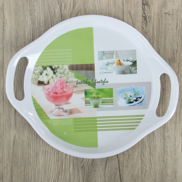 Поднос круглый 41х34х2 см "Адан", цвета МИКС