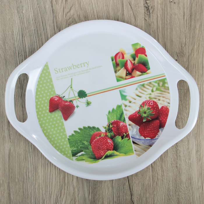 Поднос круглый 41х34х2 см "Адан", цвета МИКС