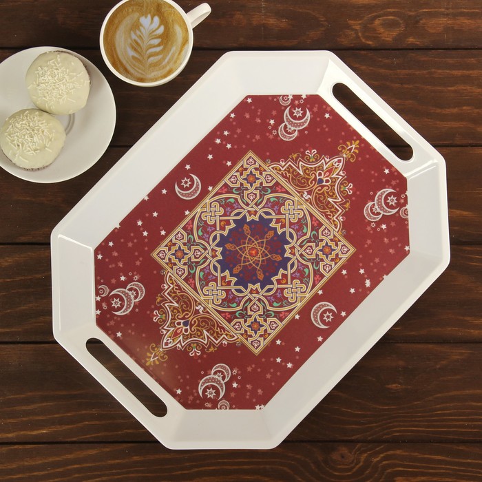 Поднос 38х29х2,5 см "Доминго", цвета МИКС