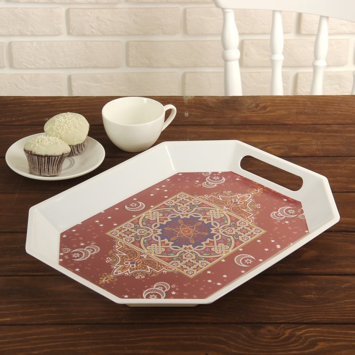 Поднос 38х29х2,5 см "Доминго", цвета МИКС