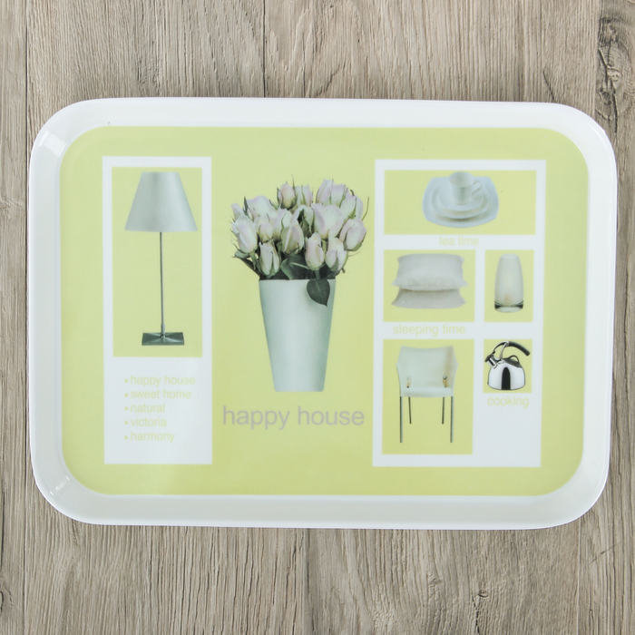 Поднос прямоугольный 34х25х2 см "Ваниль", цвета МИКС