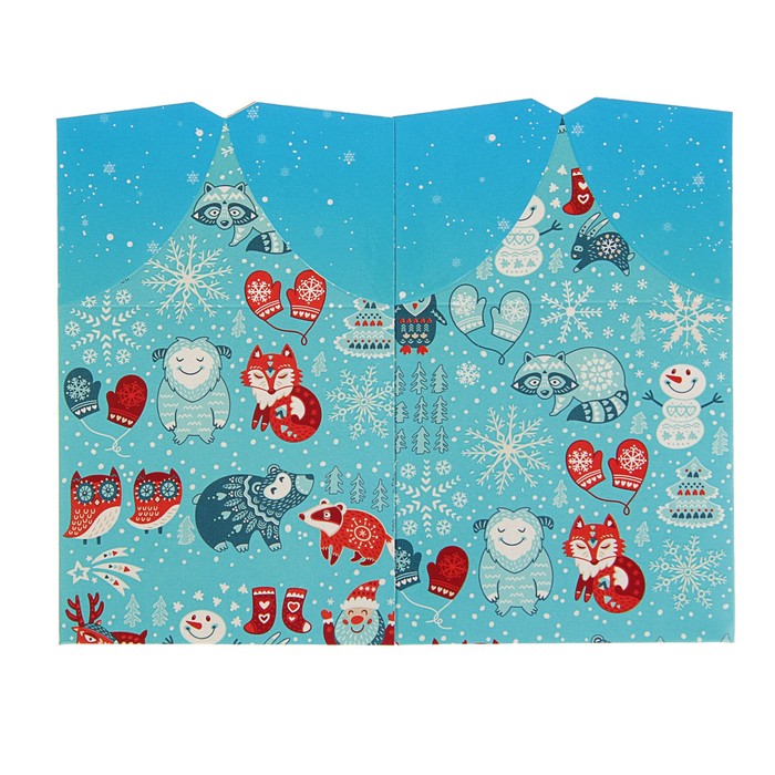 Подарочная коробка "Зверята", сборная, 9 х 9 х 9.5 см