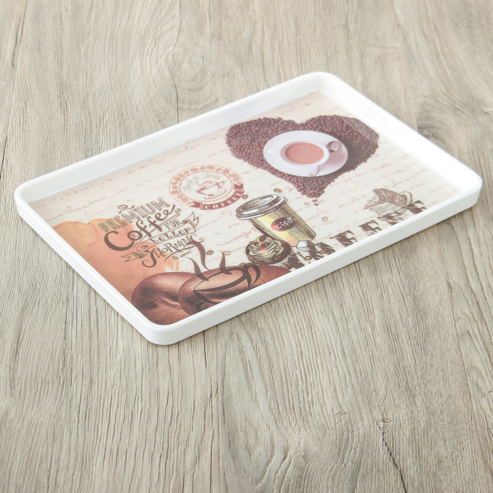 Поднос прямоугольный 30х20х2 см "Вкус Италии", цвета МИКС