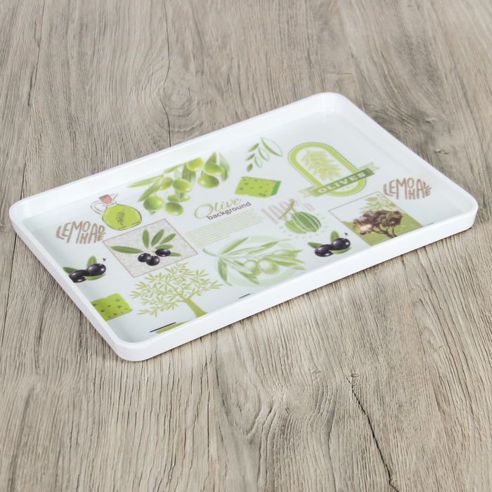 Поднос прямоугольный 35,5х24х2 см "Вкус Италии", цвета МИКС