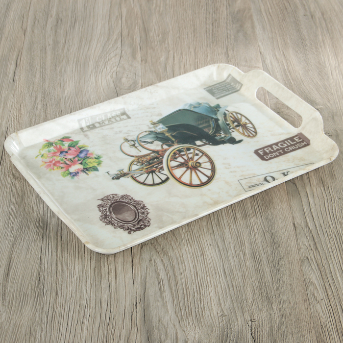 Поднос прямоугольный 36х25х2 см "Ро", цвета МИКС