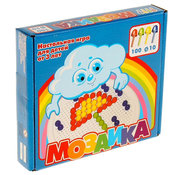 Мозаика, 100 элементов, диаметр 10 мм