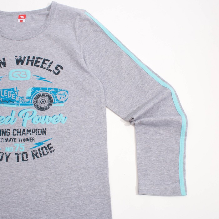 Пижама для мальчика, рост 128 см, цвет серый меланж