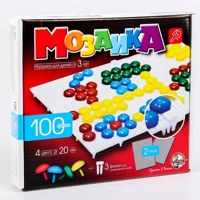 Мозаика d20/4цв/100 эл/2 поля