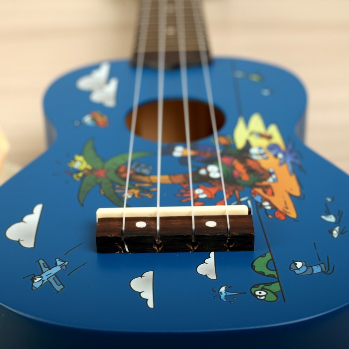 УКУЛЕЛЕ СОПРАНО WOODCRAFT UK-300, цвет голубой