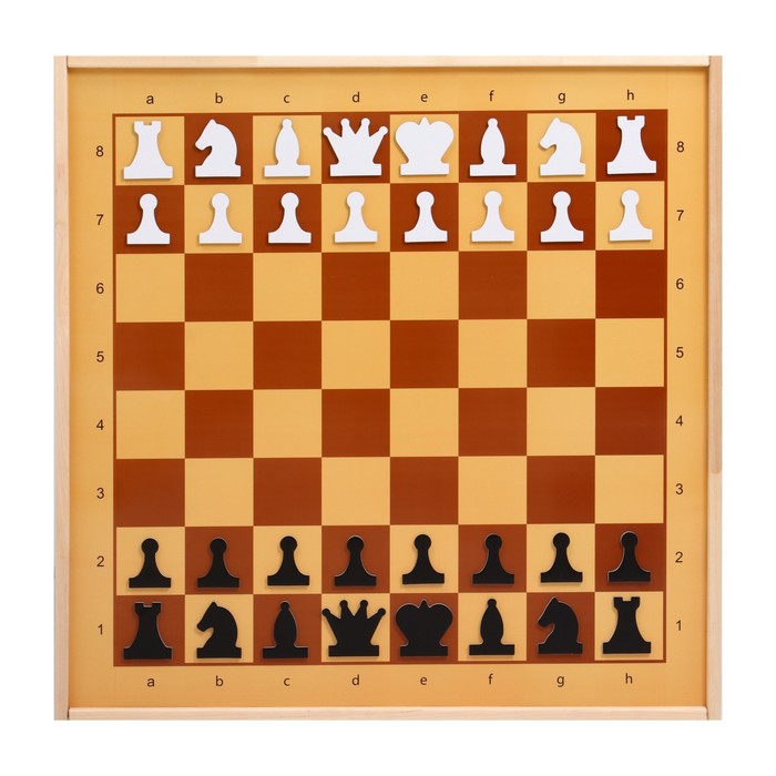 Демонстрационные шахматы магнитные (игровое поле 73х73 см, фигуры полимер, король h=6.3 см)