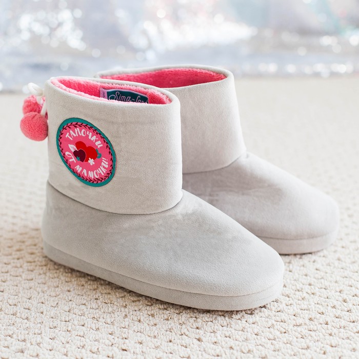 Обувь домашняя женская (угги) "Любимой доченьке!", размер 36/37