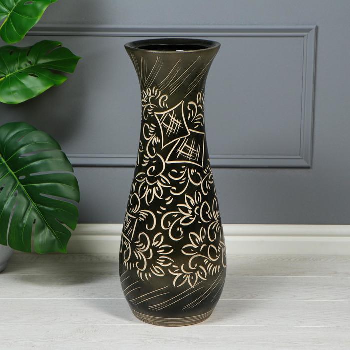 Ваза "Осень", декор №1, резка