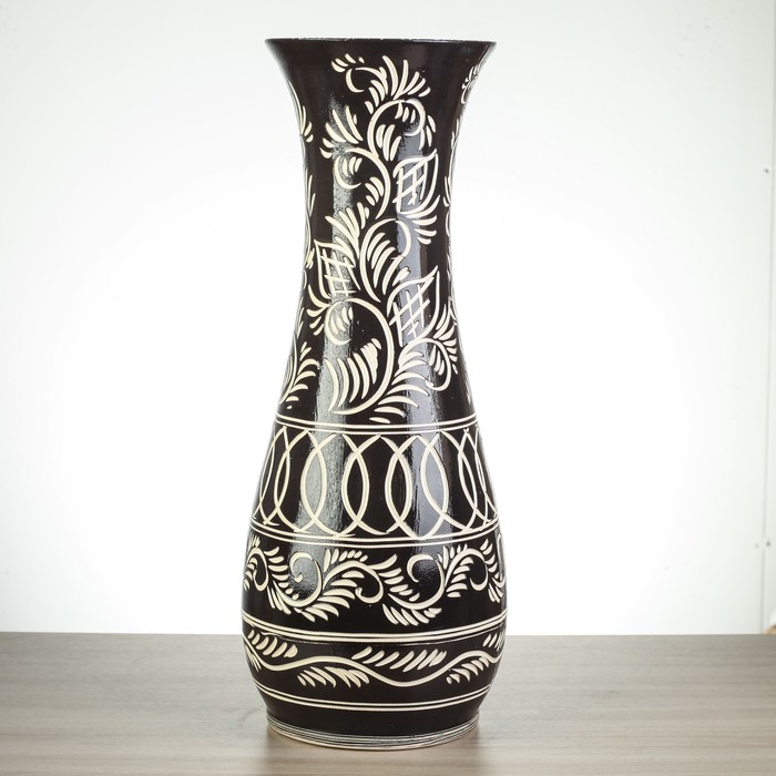 Ваза "Осень", декор №2, резка