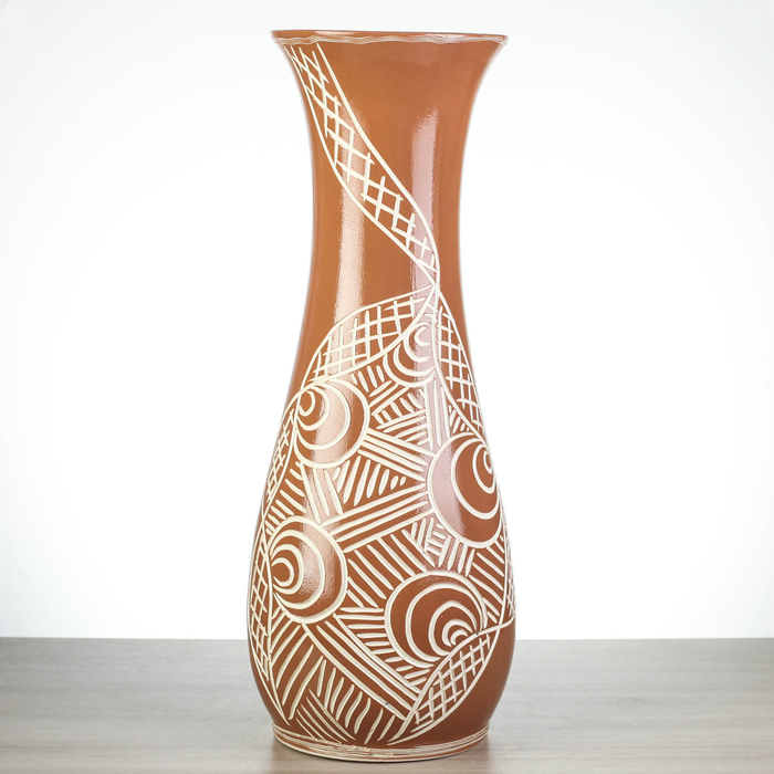 Ваза "Осень", коричневая,