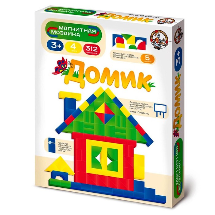 Мозаика магнитная «Домик», 176 элементов