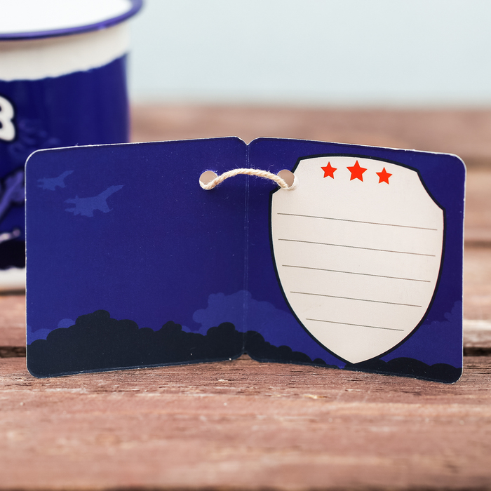 Кружка эмалированная "ВДВ", 350 мл