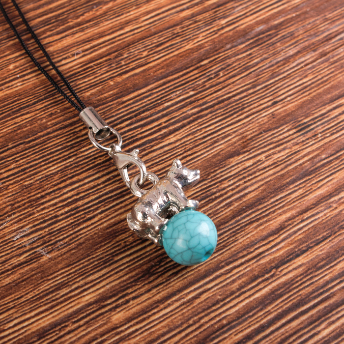 Открытка с подвеской «Новосибирск. Мишка на шаре»