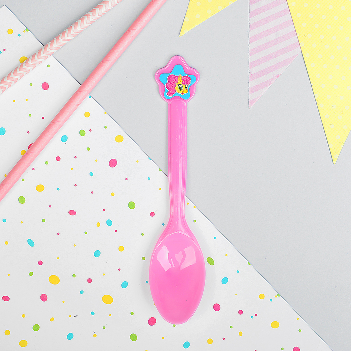 Ложка пластиковая "Пони" (набор 6 шт)
