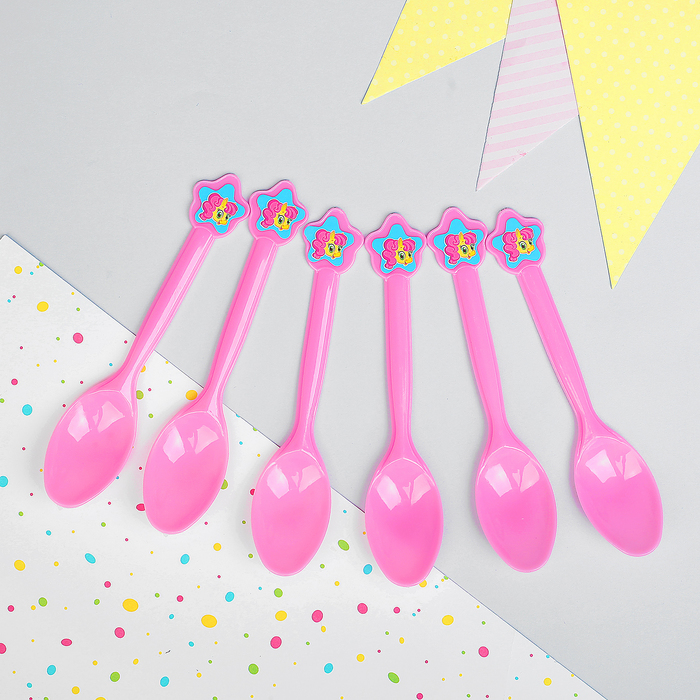 Ложка пластиковая "Пони" (набор 6 шт)