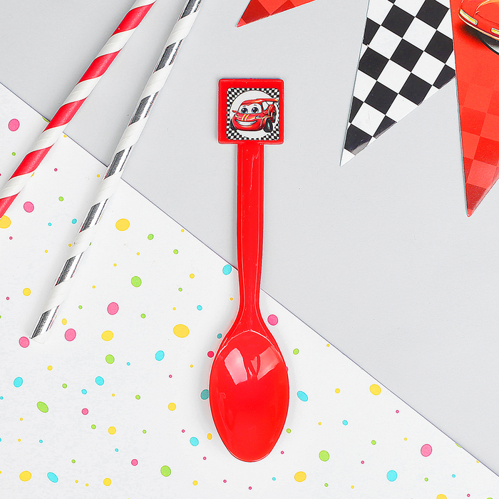 Ложка пластиковая "Тачка", набор 6 шт.