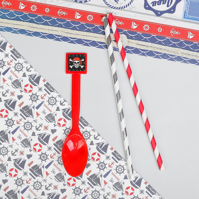 Ложка пластиковая "Пират", набор 6 шт.