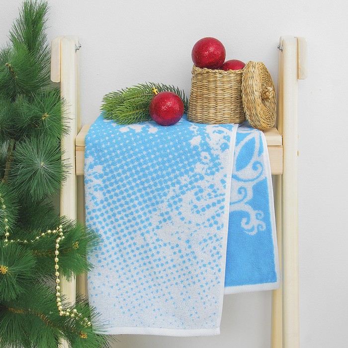 Полотенце махровое "Fragile" ,50х90 см, голубой, 420 г/м 2 ,100% хл. ПЛ-2602-2889