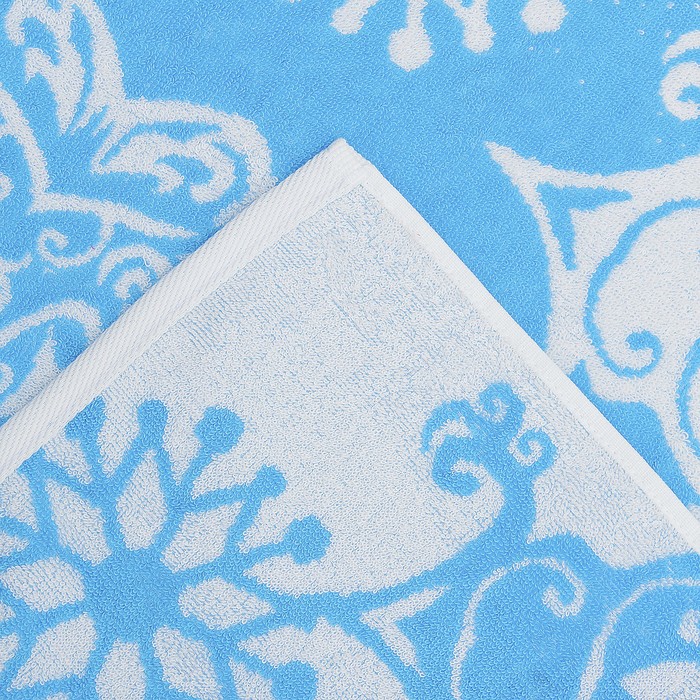 Полотенце махровое "Fragile" ,50х90 см, голубой, 420 г/м 2 ,100% хл. ПЛ-2602-2889