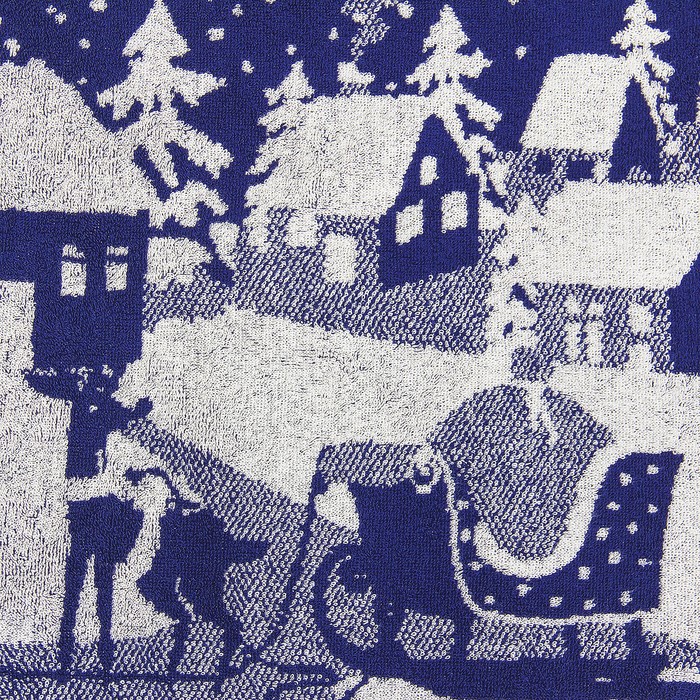 Полотенце махровое "Snow Story" ,50х90 см, синий, 420 г/м 2 ,100% хл. ПЛ-2602-2888