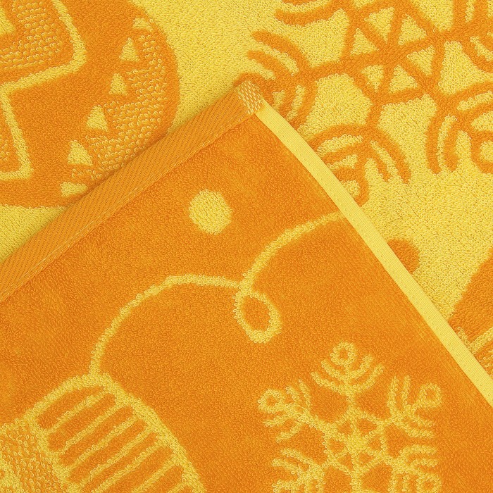 Полотенце махровое "Letit snow", 50х90 см, желтый, 420 г/м 2 ,100% хл. ПЛ-2602-3069