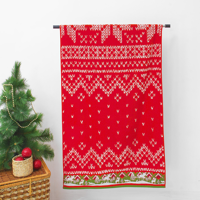 Полотенце махровое "Norway" , 70х130 см, красный, 420 г/м 2 ,100% хл. ПЛ-3602-2890