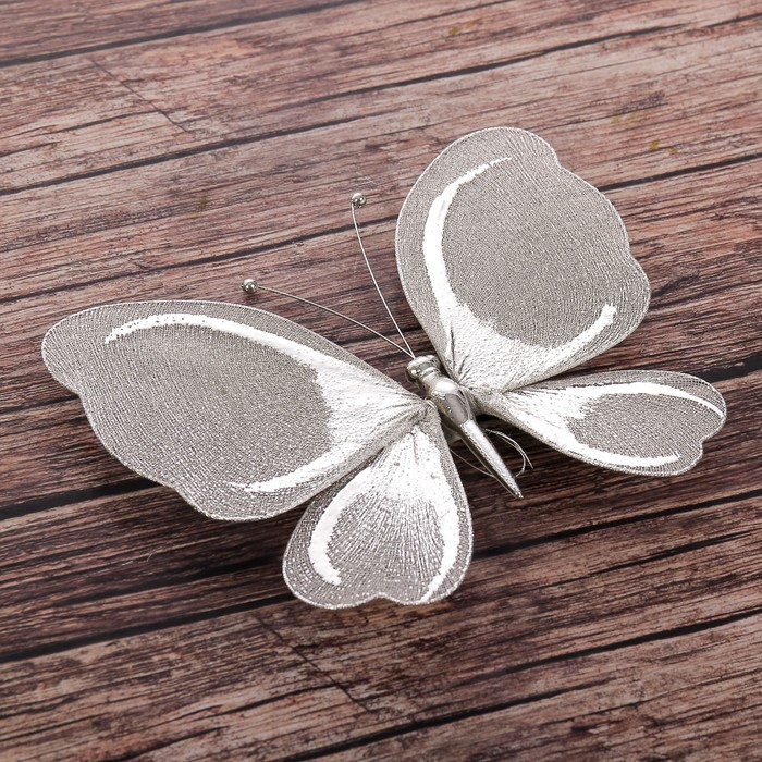 Подвеска новогодняя "Бабочка" 14 см малая микс