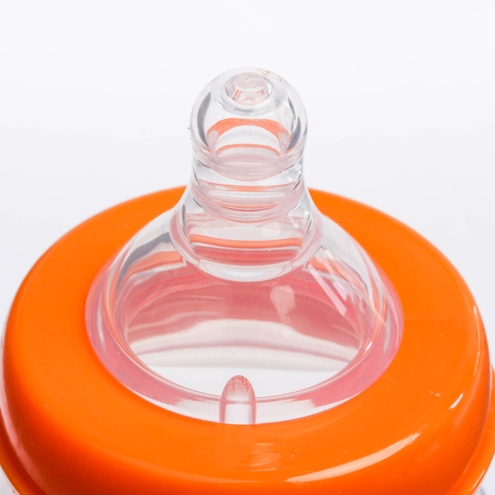 Бутылочка для кормления, 300 мл, от 0 мес., цвет оранжевый, рисунок МИКС