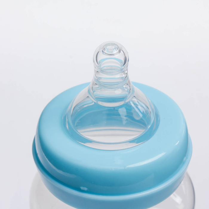 Бутылочка для кормления, 300 мл, от 0 мес., цвет голубой, рисунок МИКС
