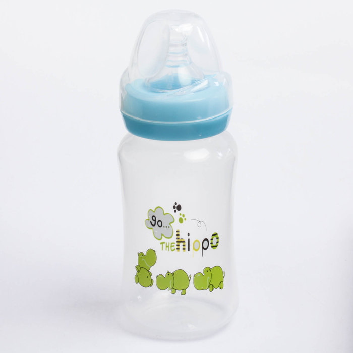 Бутылочка для кормления, 300 мл, от 0 мес., цвет голубой, рисунок МИКС