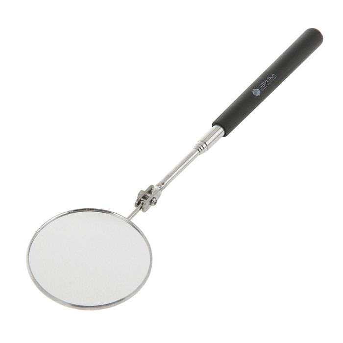 Зеркало "Эврика", телескопич., круглое, с резиновой ручкой, max длина 755 мм, d = 825 мм