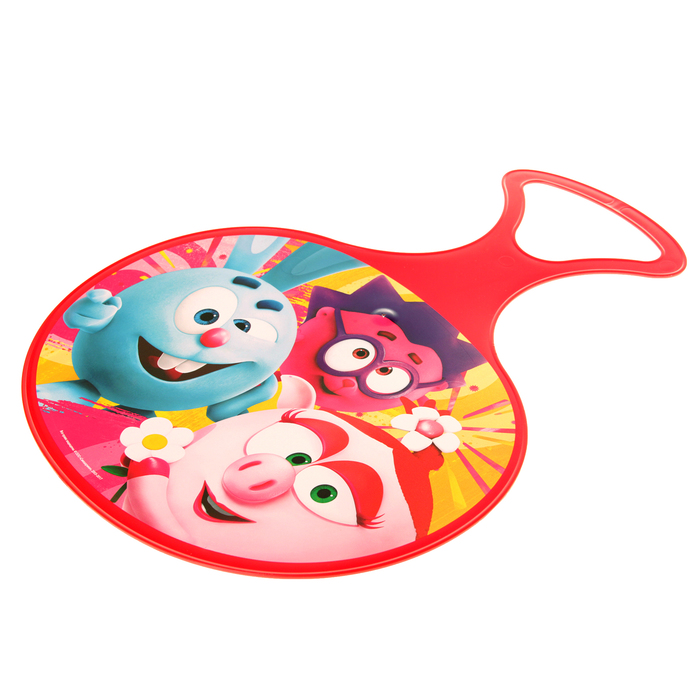 Ледянка СМЕШАРИКИ Крош, Ежик и Нюша, 310 х 410 х 4 мм, цвет красный