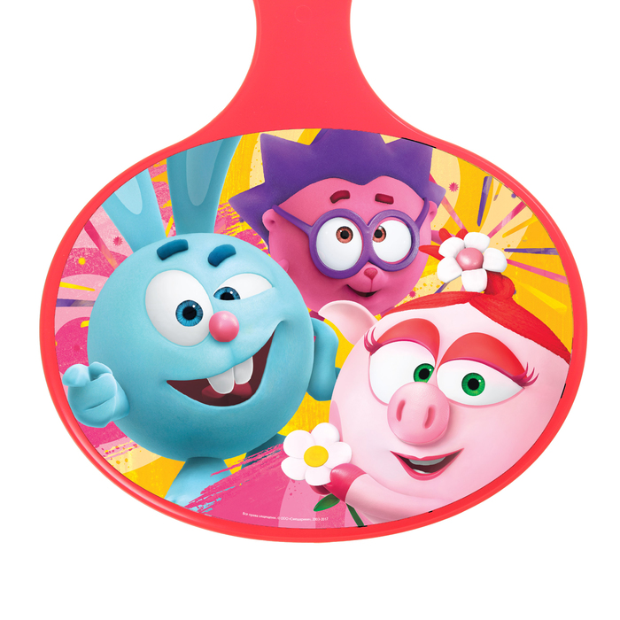 Ледянка СМЕШАРИКИ Крош, Ежик и Нюша, 310 х 410 х 4 мм, цвет красный