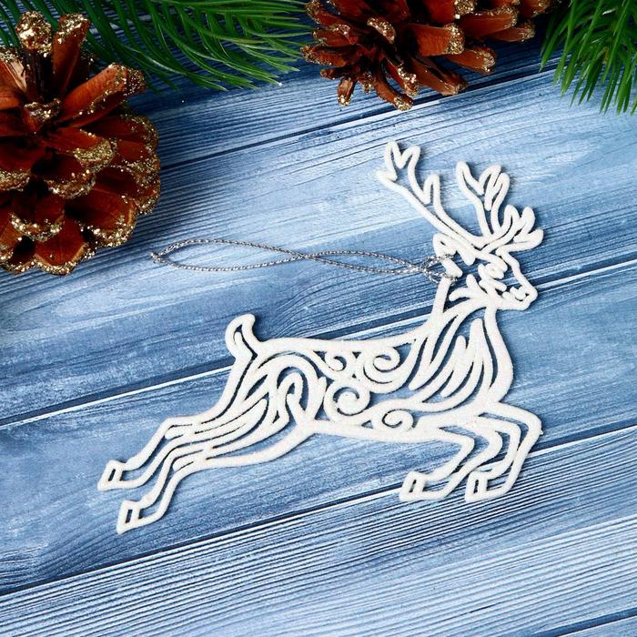 Подвеска новогодняя "Олень" микс 12 см